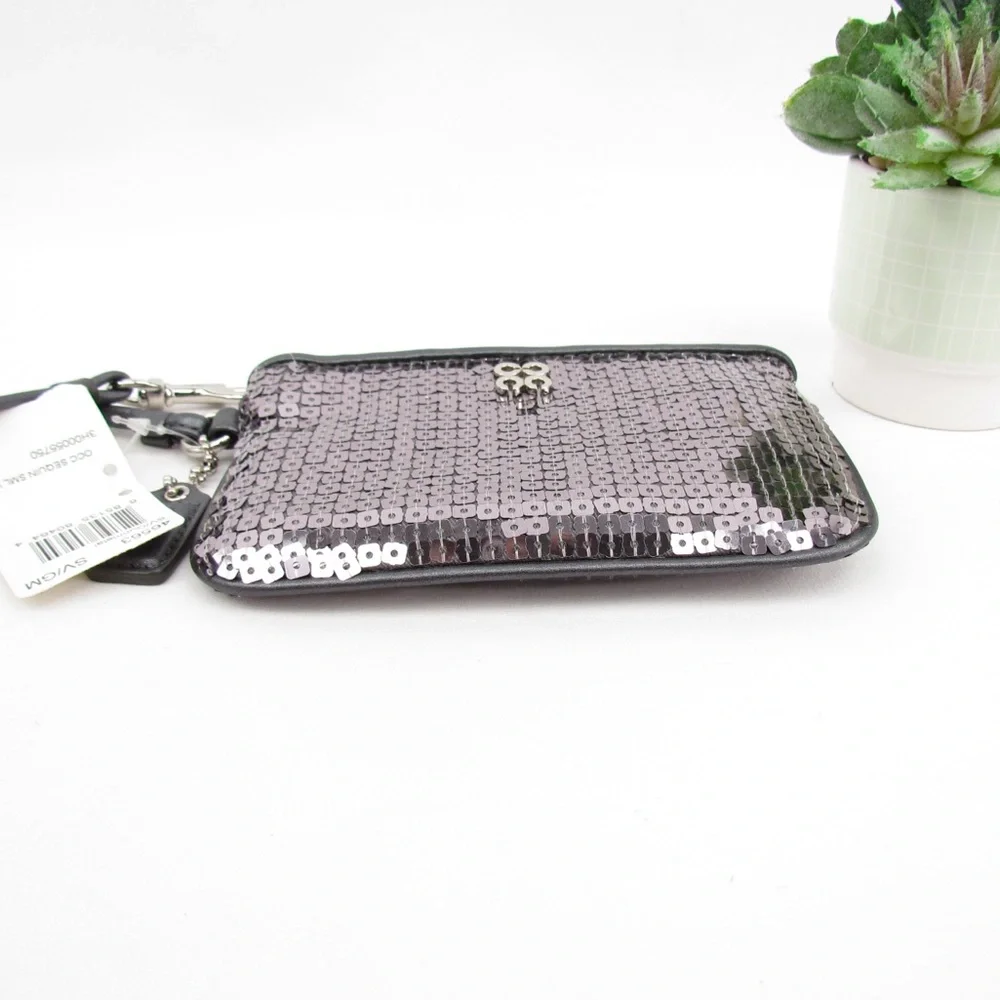 NWT Coach Sequin Small Wristlet